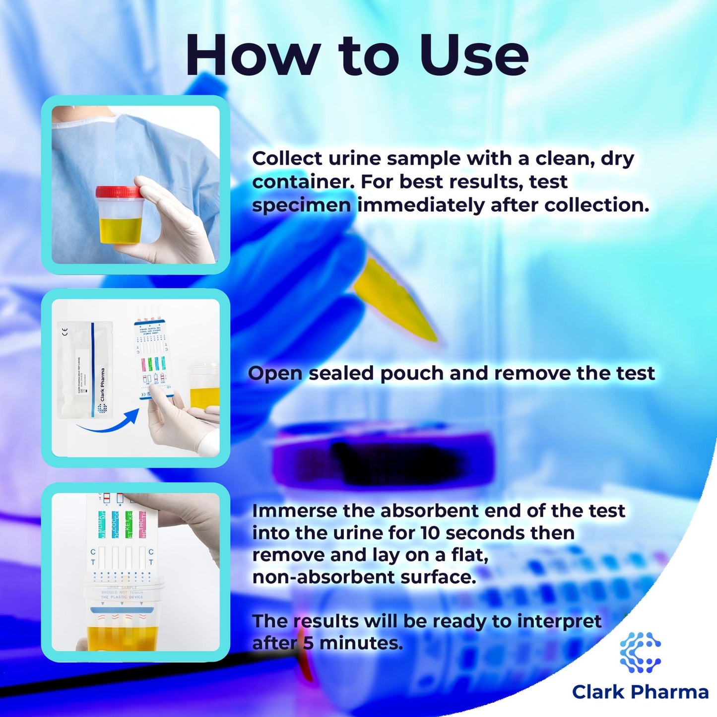 5 Pack, 8 in 1 Drug Test Kit.  Tests Urine for 8 Drugs - Cocaine, Cannabis, Ketamine, Opiates, Amphetamine, Methamphetamine, Benzodiazepines, Ecstasy